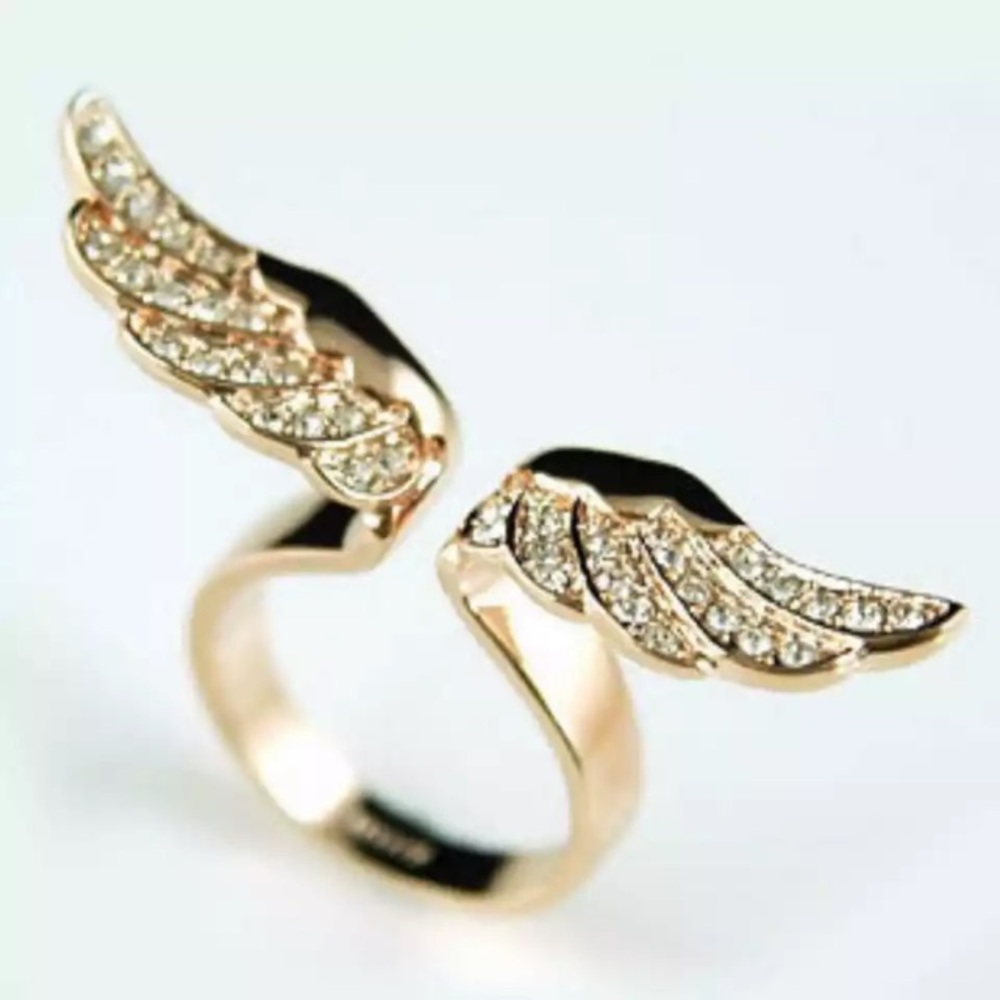 NEW!💙💎💛GOLDEN😇ANGEL😇WINGS! RINGLET!💛💎💙OPEN - Picture 2 of 8